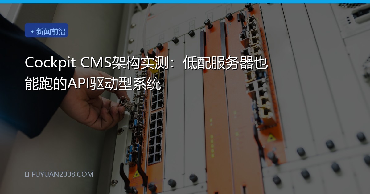 Cockpit CMS架构实测：低配服务器也能跑的API驱动型系统