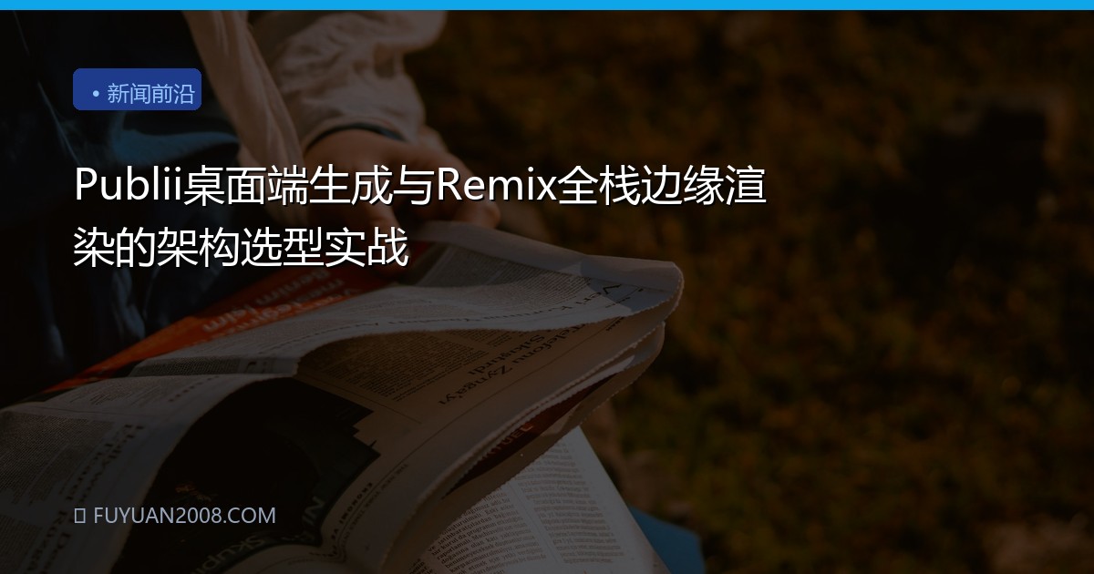 Publii桌面端生成与Remix全栈边缘渲染的架构选型实战