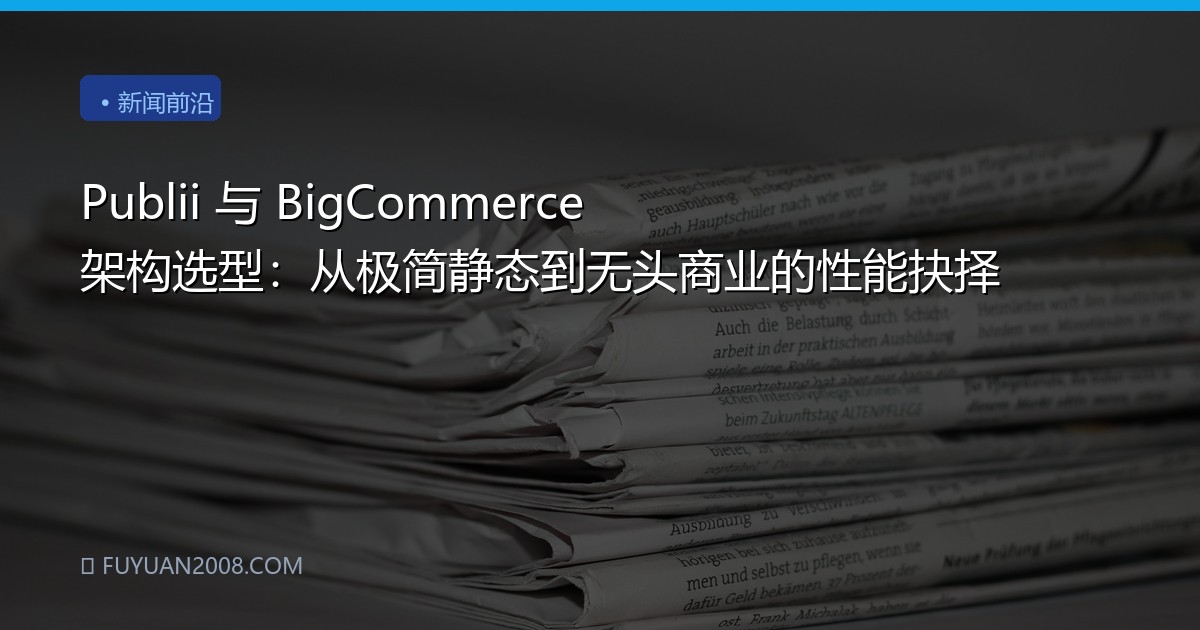 Publii 与 BigCommerce 架构选型：从极简静态到无头商业的性能抉择